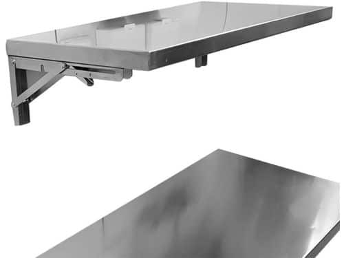Roestvrijstalen Klaptafel - Wandmontage Tafel - Ruimte Besparen - Eenvoudig