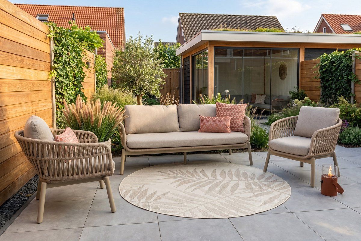 romeo rope stoel bank loungeset latte