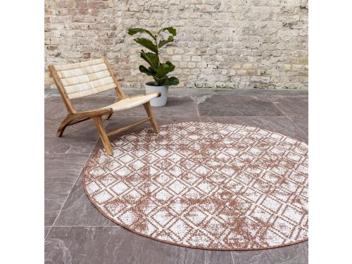Rond Buitenkleed Frost - Roest - dubbelzijdig - EVA Interior