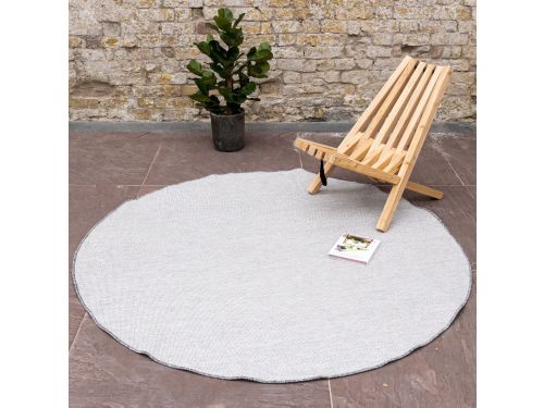 Rond Buitenkleed Mono - Grijs/Wit - Dubbelzijdig - EVA Interior