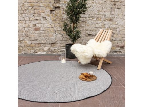 Rond Buitenkleed Mono - Zwart/Wit - Dubbelzijdig - EVA Interior