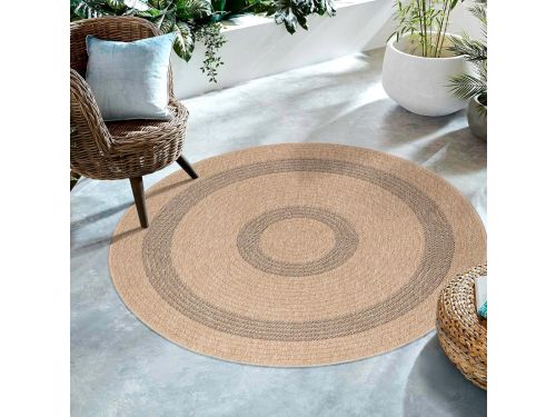 Rond Buitenkleed Natuurlijk Ø160 cm - Geschikt voor Tuin