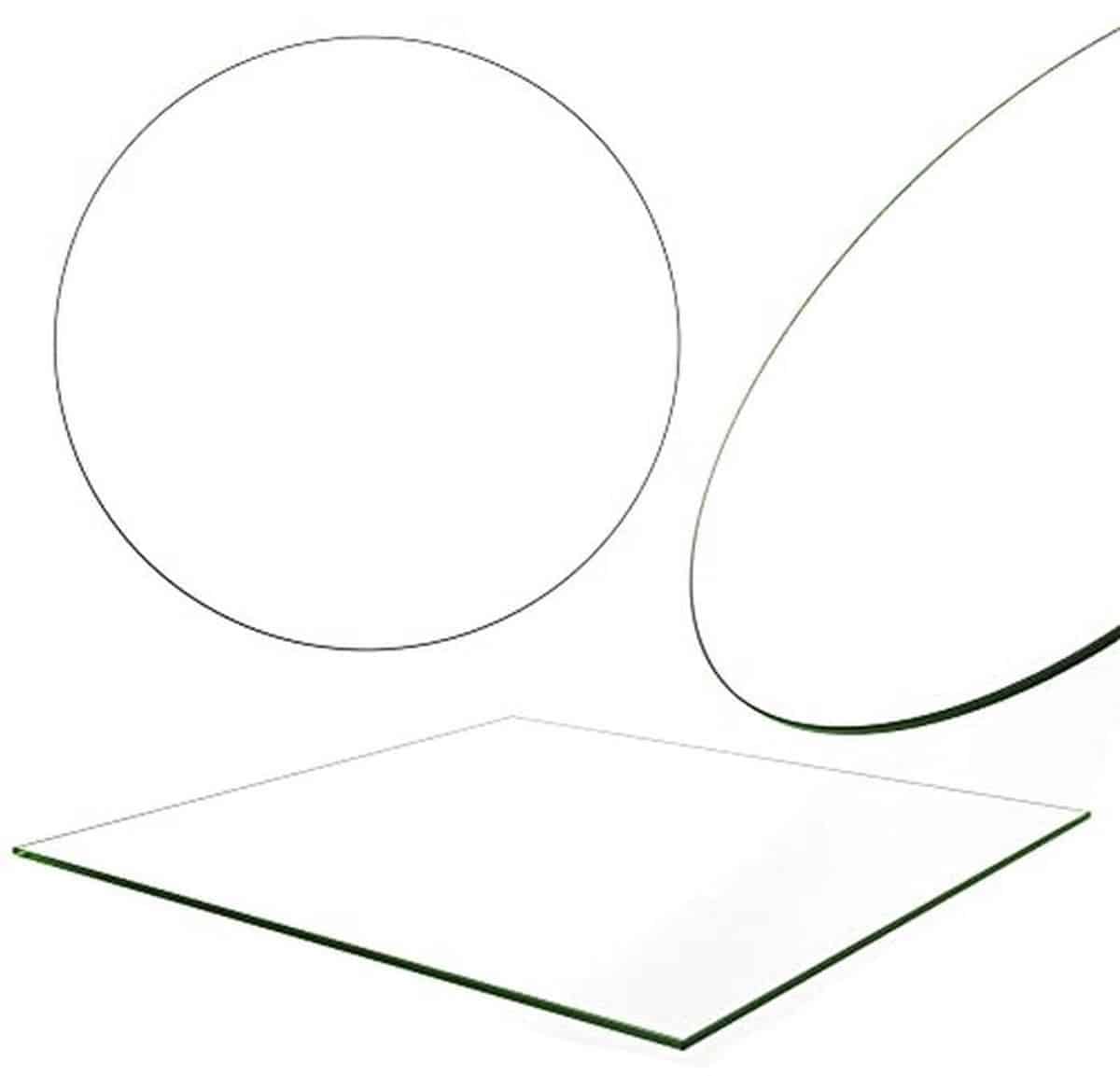 rond tafelblad van esg veiligheidsglas Ø 70 cm