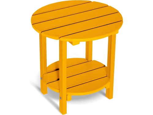 Ronde 2-laags bijzettafel voor tuin en terras