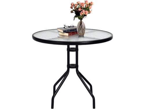 Ronde bijzettafel - Balkontafel tuintafel - Genieten in de tuin