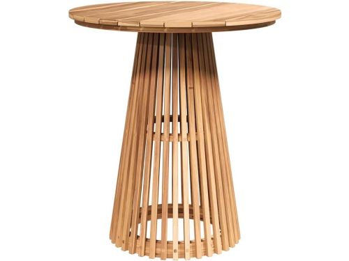 Ronde bijzettafel - Houten tuintafel - Buitenmeubilair - Massief teakhout