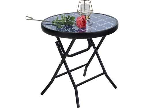 Ronde bijzettafel - Klaptafel tuintafel - Buiten comfort - Inklapbaar
