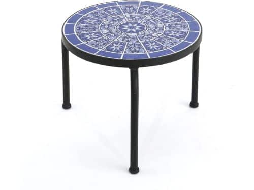 Ronde bijzettafel - Tegel accenttafel - Buiten genieten - Handgemaakt