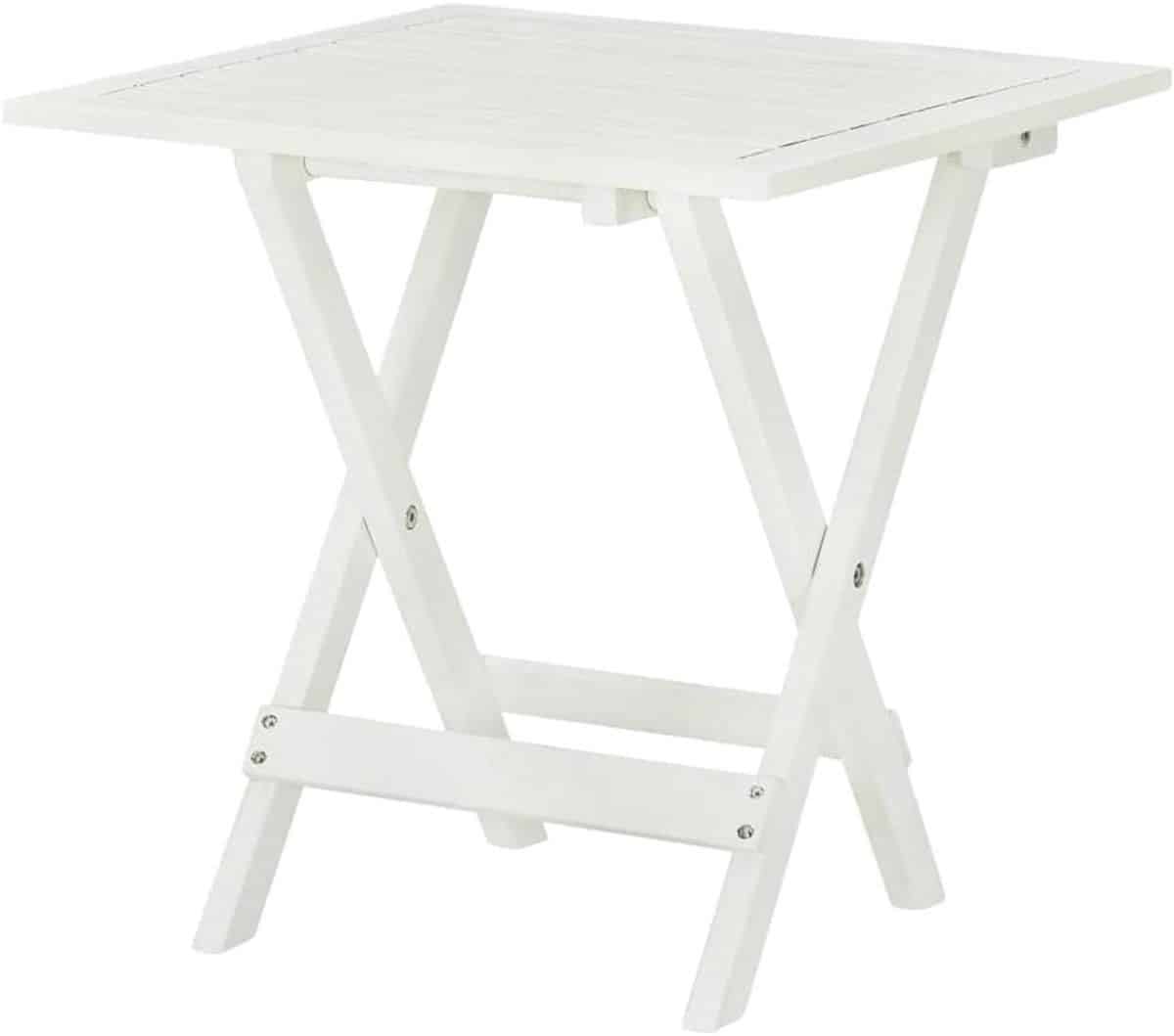 ronde bistrotafel kleine klaptafel terras gebruik massief