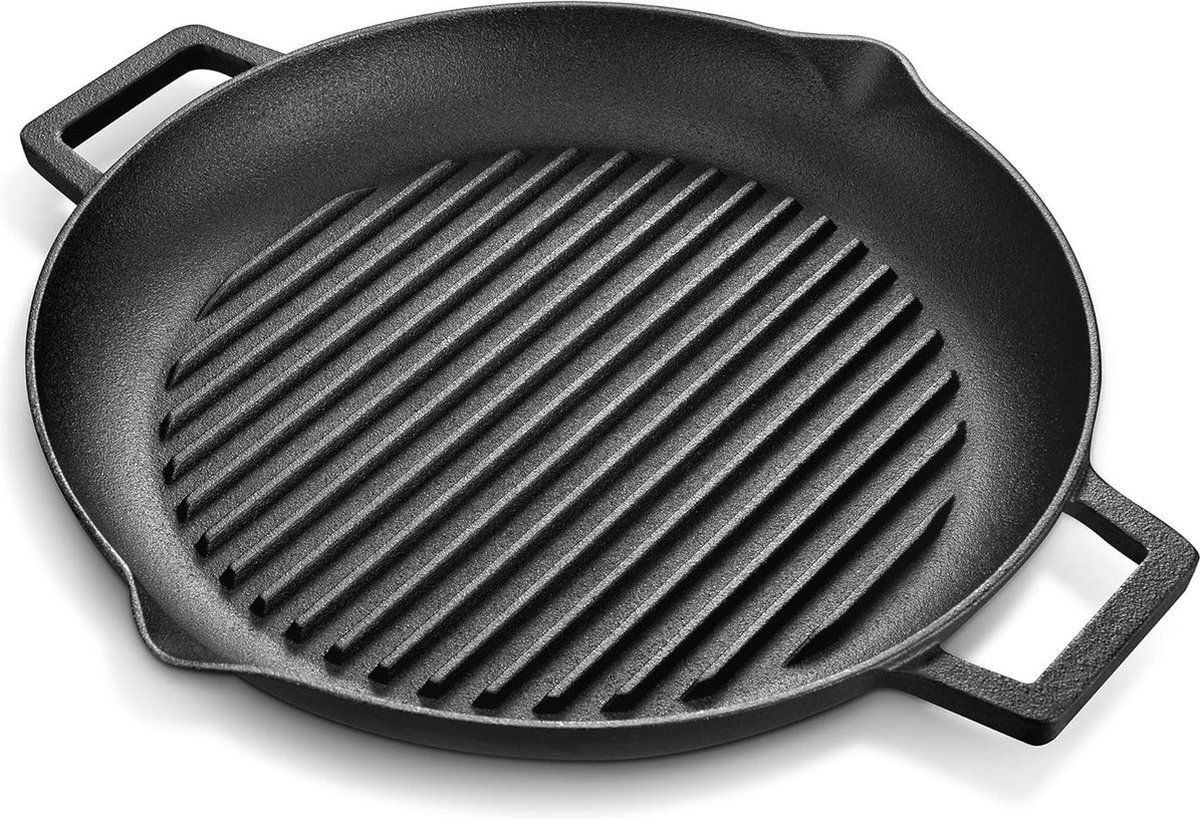 ronde grillpan van gietijzer 385 cm x 335 cm
