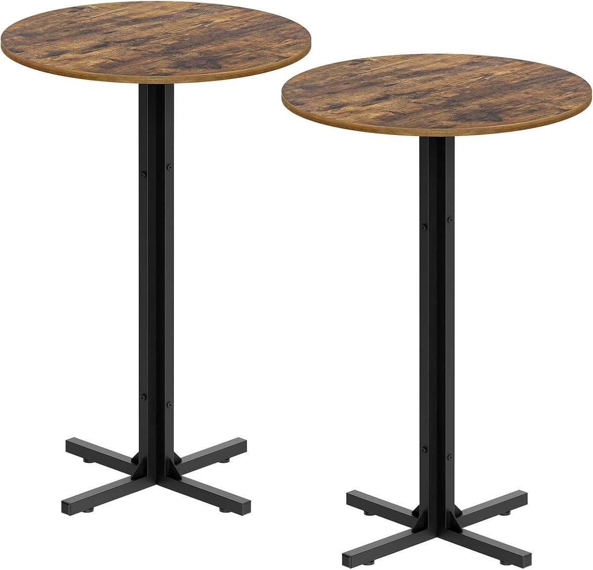 ronde hoge bartafel industrieel stijl 90 cm set van 2