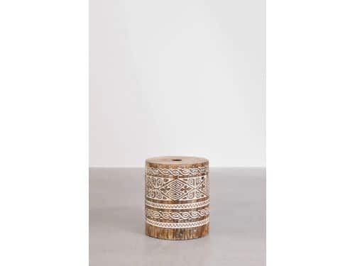Ronde Houten Parasolvoet - 40 x 34 cm - Naturel