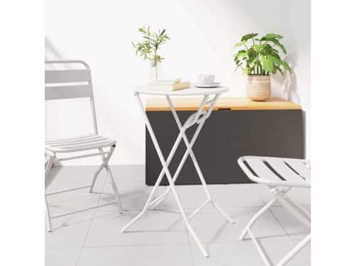 Ronde Klaptafel - Balkontafel Tuinmeubel - Buiten Zitten - Inklapbaar