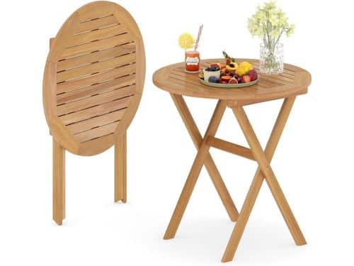 Ronde Klaptafel - Buitentafel Tuinmeubel - Buiten Zitten - Massief