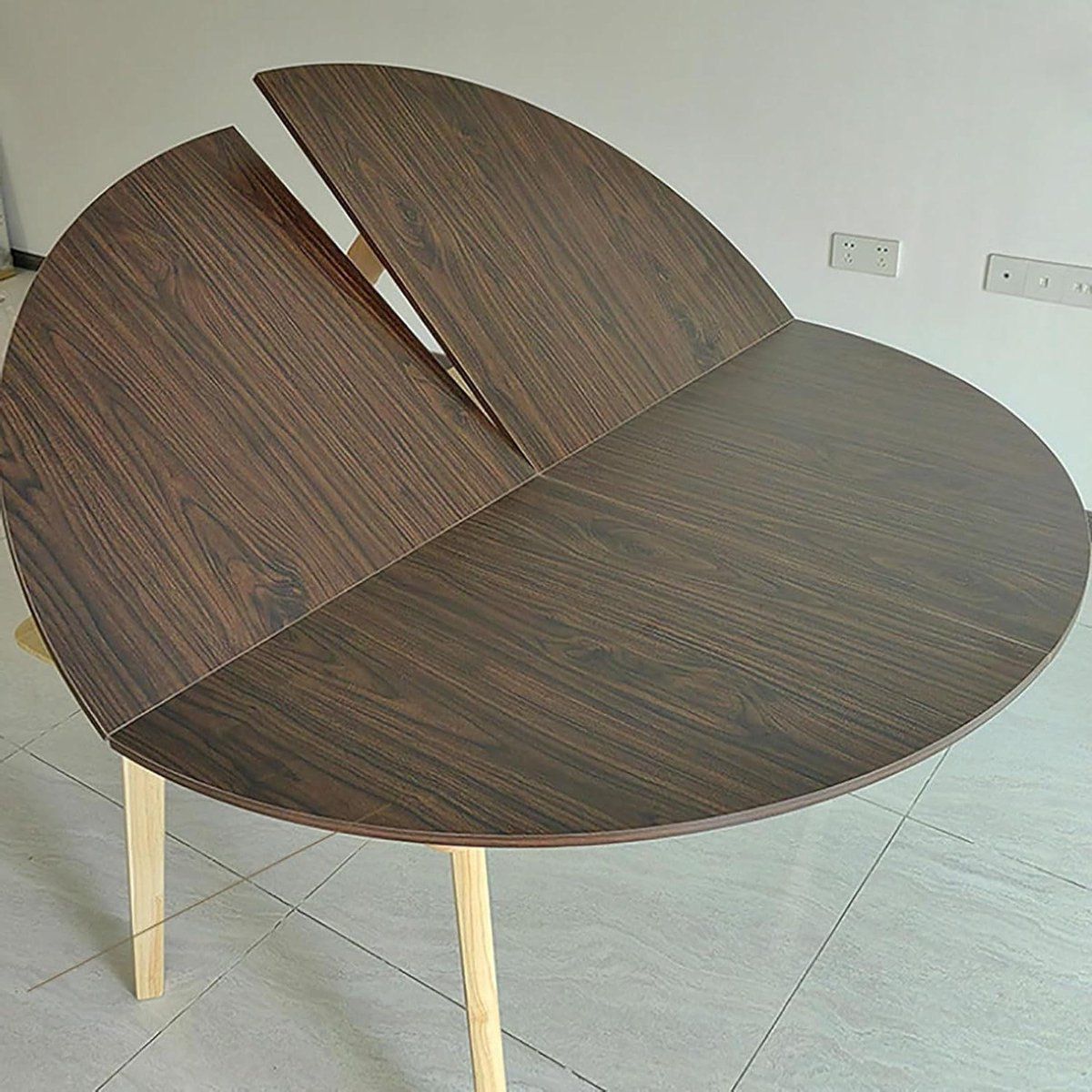ronde klaptafel opvouwbare tafel hout feesten en bijeenkomsten