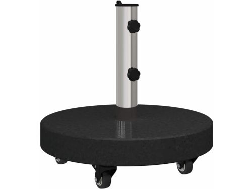 Ronde Parasolvoet met Wielen voor Ø38/48mm Poten - 30kg Zware