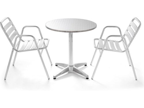 Ronde Tuintafel - Balkonset Stoelen - Kleine Ruimtes - 100%