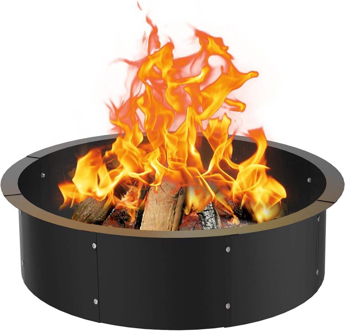 ronde vuurplaats ring buiten haard voering hout vuren