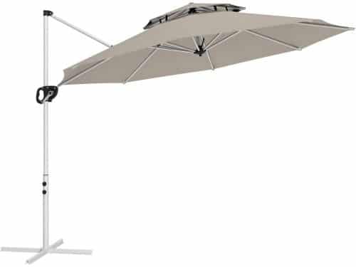 Ronde Zweefparasol 3 Meter Kantelbaar en 360 Graden Draaibaar met