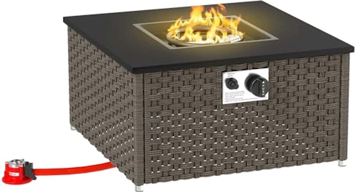 rookloze vuurkorftafel met terrasverwarming 13 kw