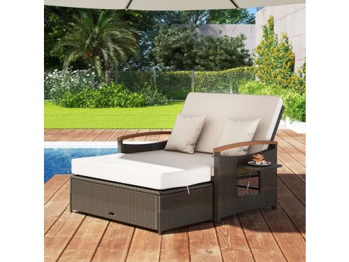 Rotan Lounge Set - Tuinbank Ligbed - Buiten Ontspannen