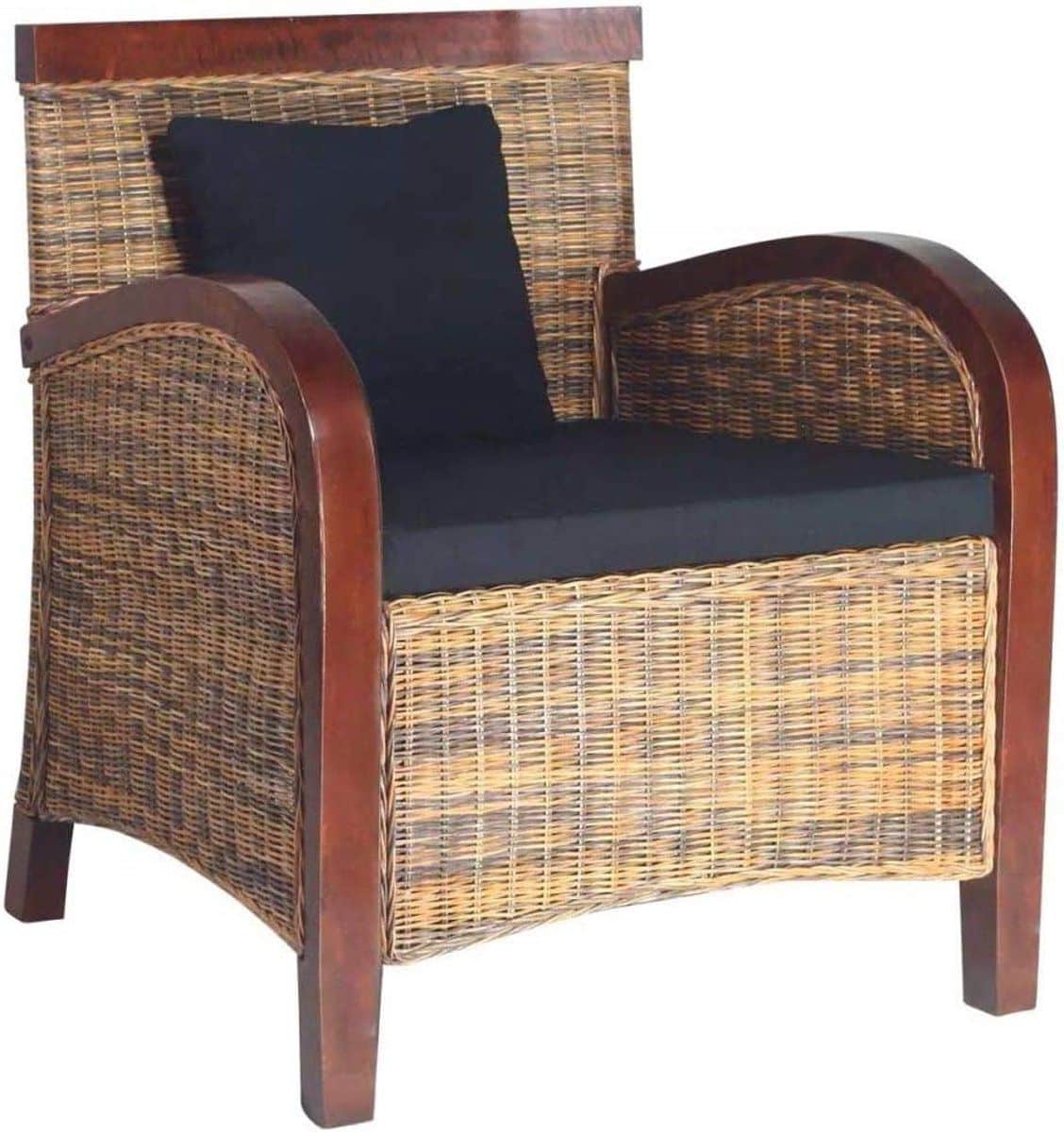 rotan tuinstoel lounge chair buiten zitten handgevlochten