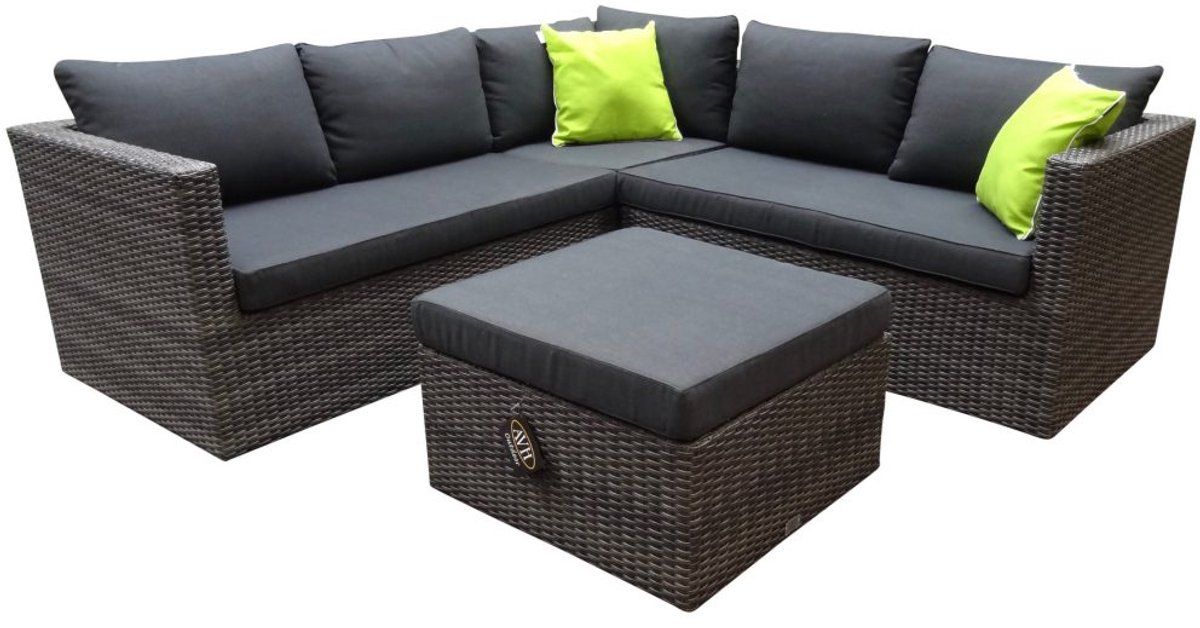 sahara gibson hoek loungeset 3 delig antraciet
