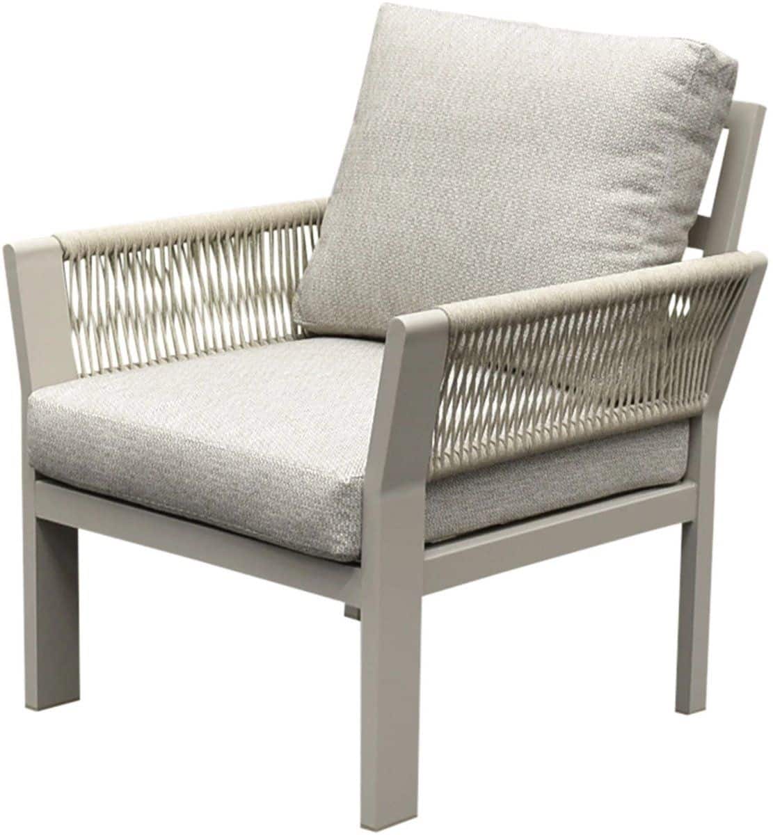 saigon lounge tuinstoel aluminium latte soft grey kussens