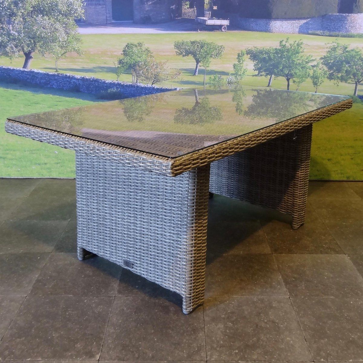 san marino lounge diningtafel 146×84,5xh66,5 cm grijs