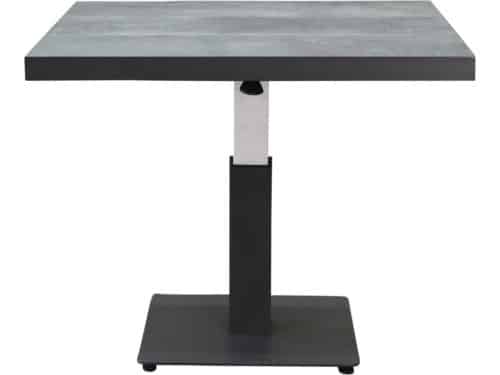 San Sebastian lounge dining tuintafel 90x90xH49,5-H74,5 cm in hoogte verstelbaar