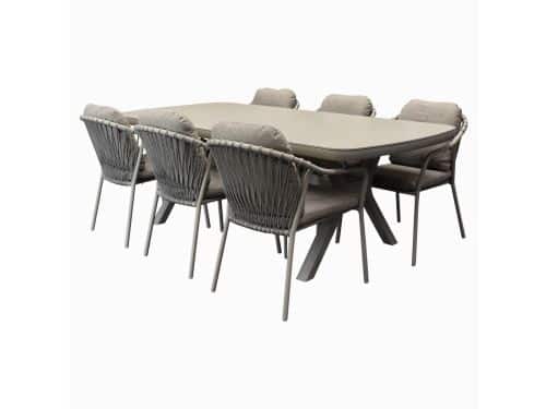 Sandora Vespera dining tuinset 220x100xH74 cm latte