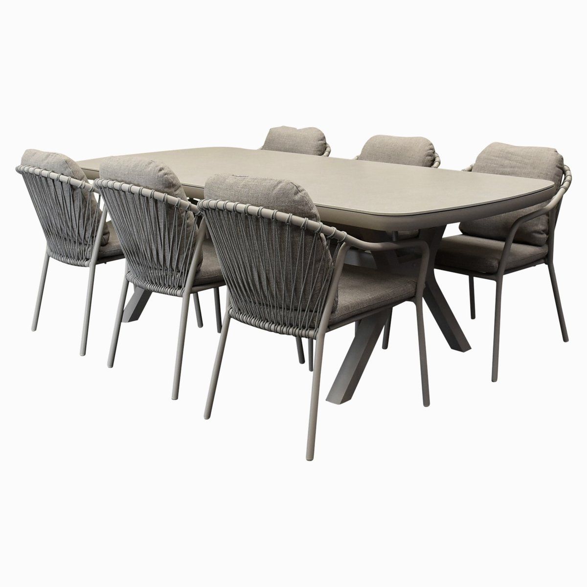 sandora vespera dining tuinset 220x100xh74 cm latte
