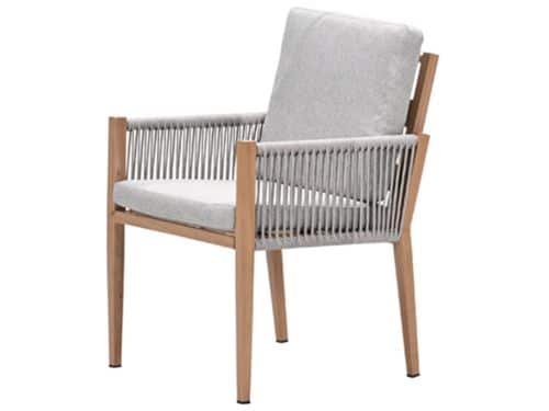 Sardinia dining fauteuil - light teaklook - TPU rope sand