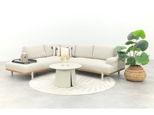 Savannah/Velora chaise longue loungeset - Natural/Acasia - Links