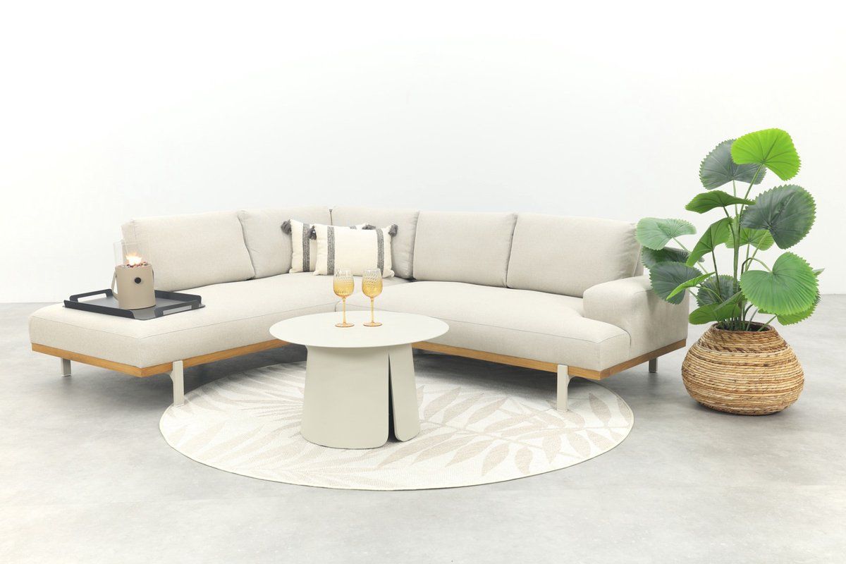 savannah/velora chaise longue loungeset natural/acasia links
