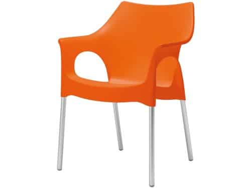 Scab Ola stapelbare kunststof tuinstoel - Oranje
