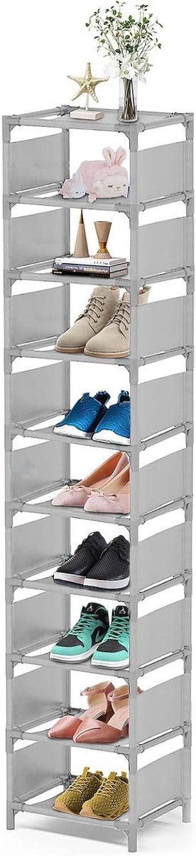 schoenenrek 10 lagen ruimtebesparende hoge schoen organizer 10 paar schoenenplanken