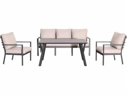 Sereno | Loungeset Tuinset | Aluminium | 3-Zits Bank, Hoge
