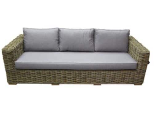 Serva 3-zitsbank naturel rotan southend