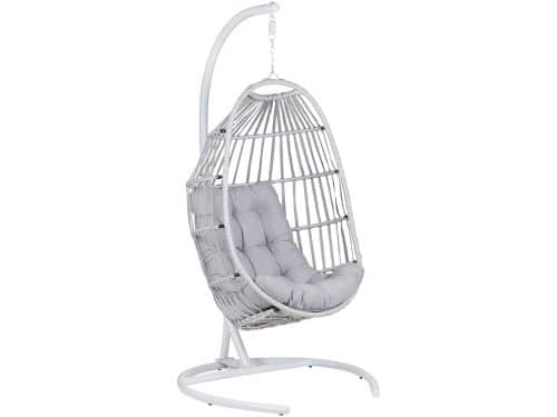 SESIA - Hangstoel - Lichtgrijs - Polyester