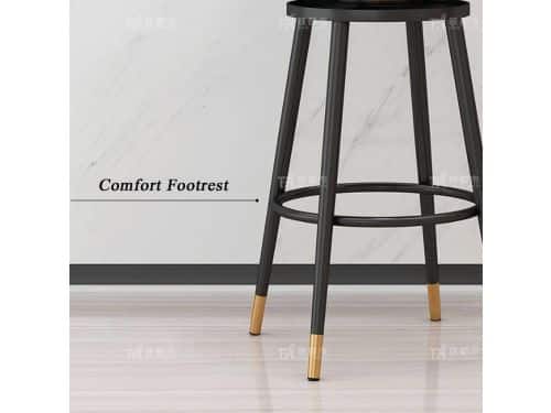 Set van 2 Design Barkrukken met Rugleuning - draaibare hoge