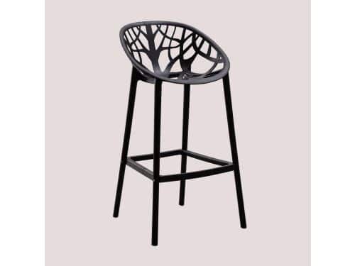 Set van 2 Hoge Tuinkrukken Zwart 75 cm