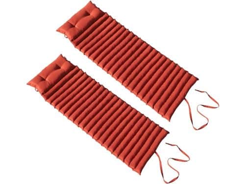 Set van 2 Ligbed Kussens 180x60 cm Terracotta