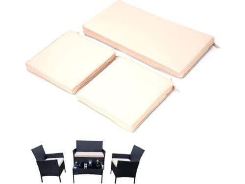 Set van 3 vervangende kussens voor buitenmeubilair - zeer elastische