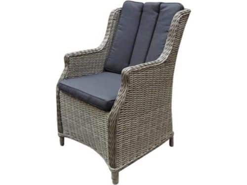 Set van 6 stuks Darwin dining tuinstoel grijs wicker