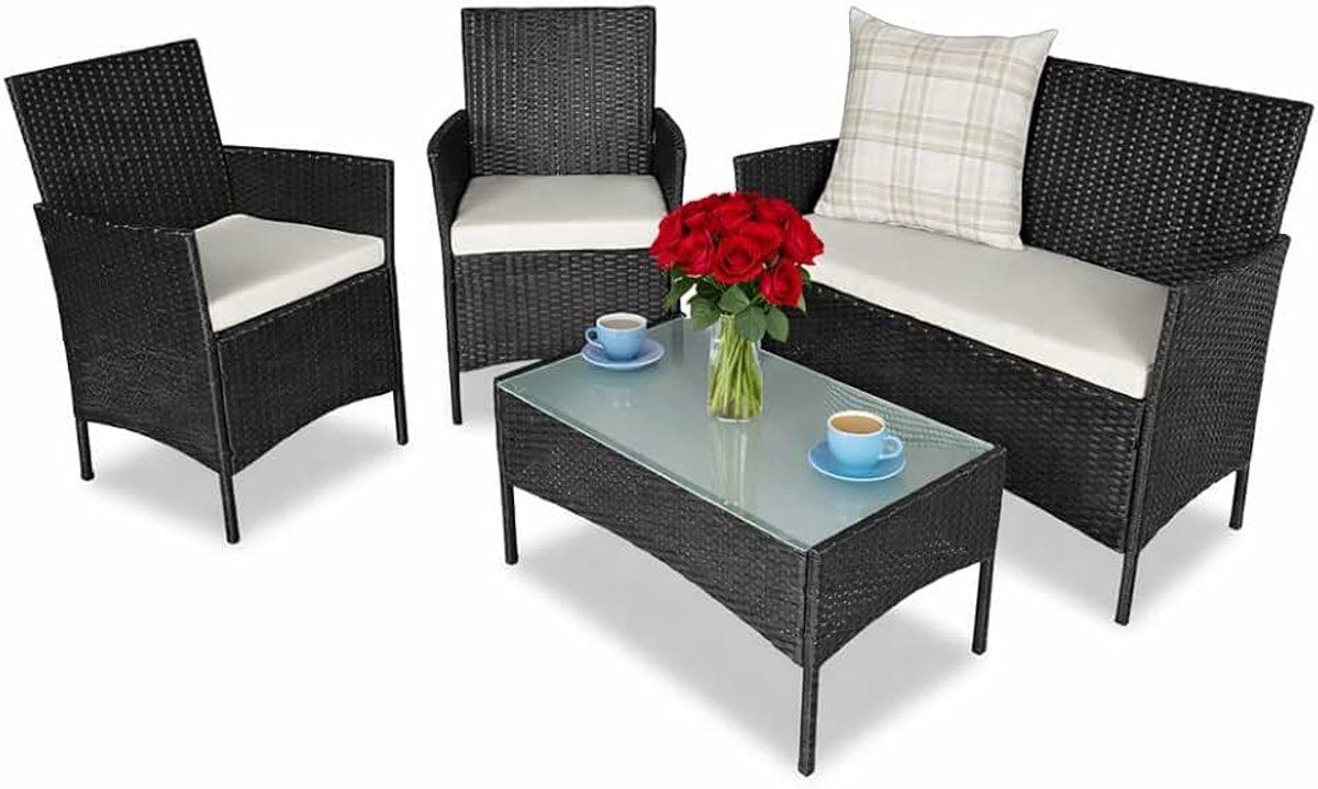 set voor woonkamer, complete bank, 2 stoelen en tafel van