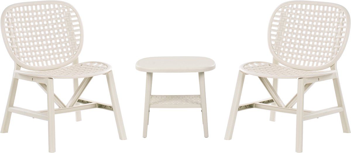 sicelle bistroset gebroken wit polypropyleen