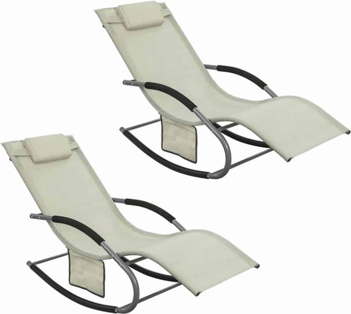 simple trade tuinstoel met tas ligbed set van