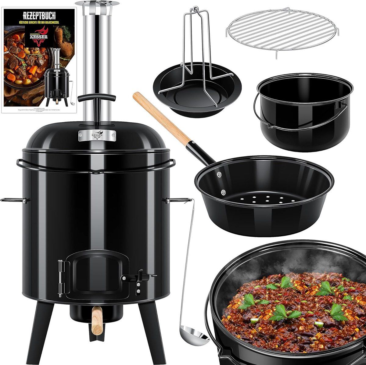 smoker barbecue voor goulash grill | kookpot met grillfunctie 17