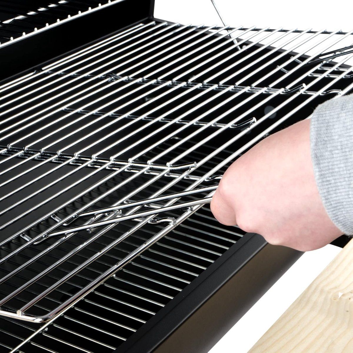 smoketrail pro premium houtskool bbq grillwagen Ø42 cm met deksel